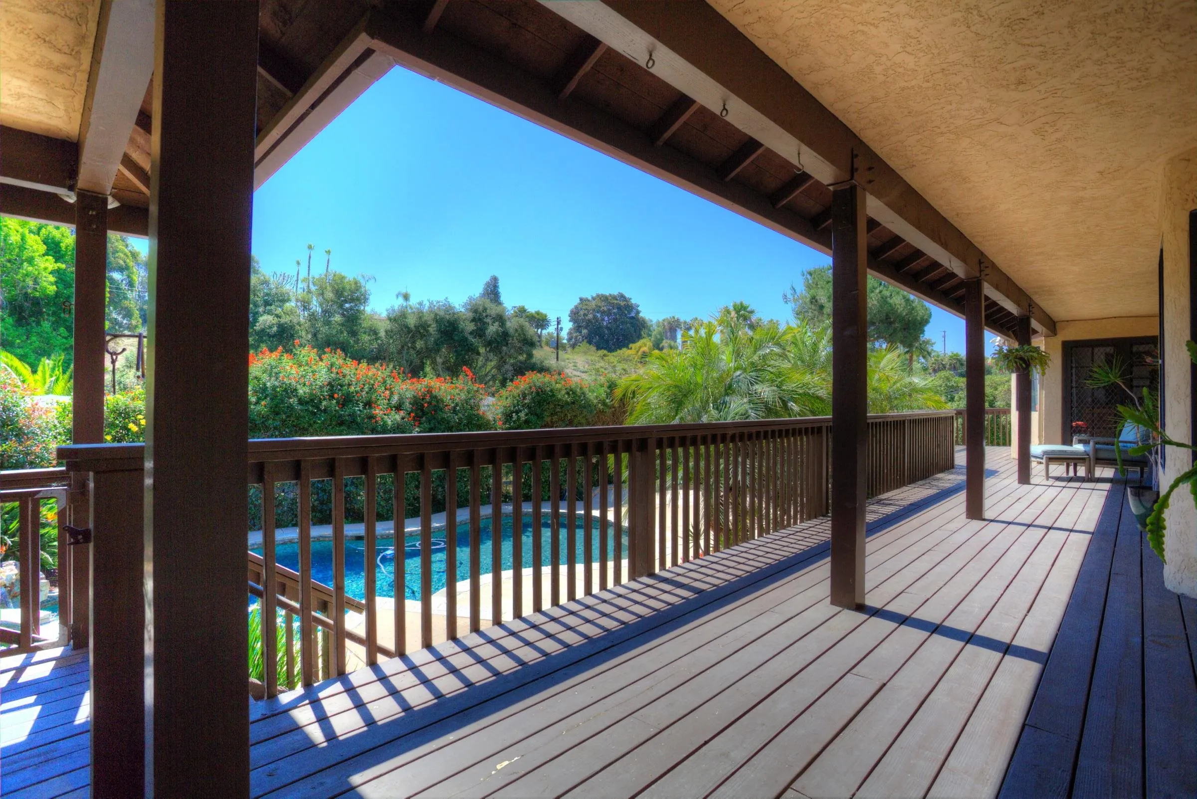 1032 Los Alisos Drive North Fallbrook, CA 92028 - Photo 35 of 44 a view of balcony with wooden floor