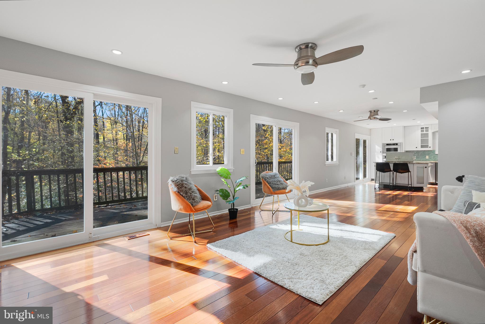 open concept living dining/kitchen combo