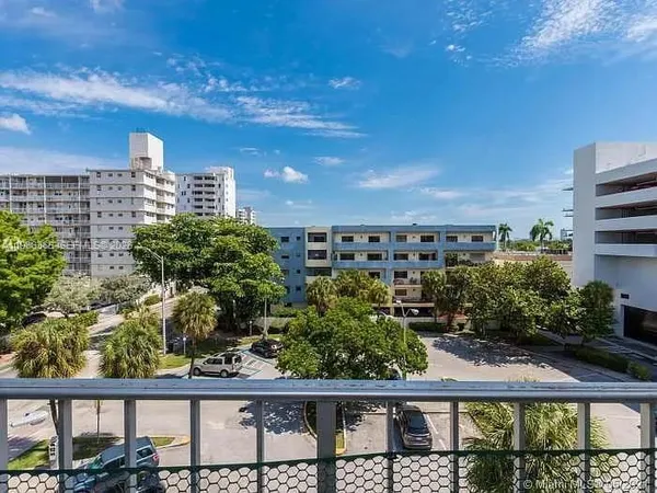 a view of a balcony