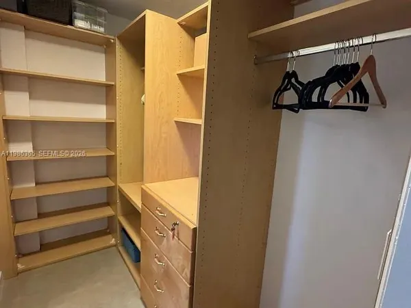 a view of walk in closet