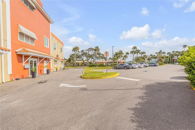 a view of a city street from a building