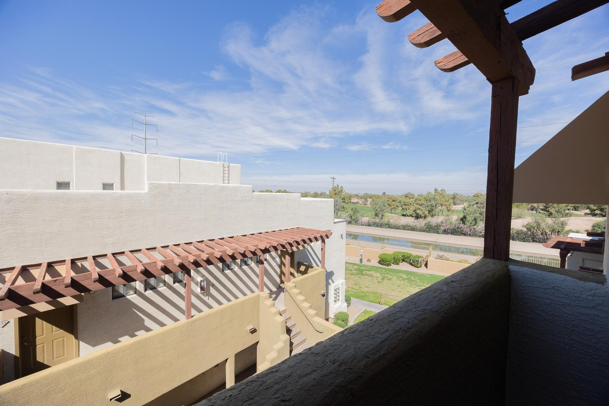 a view of balcony with couch
