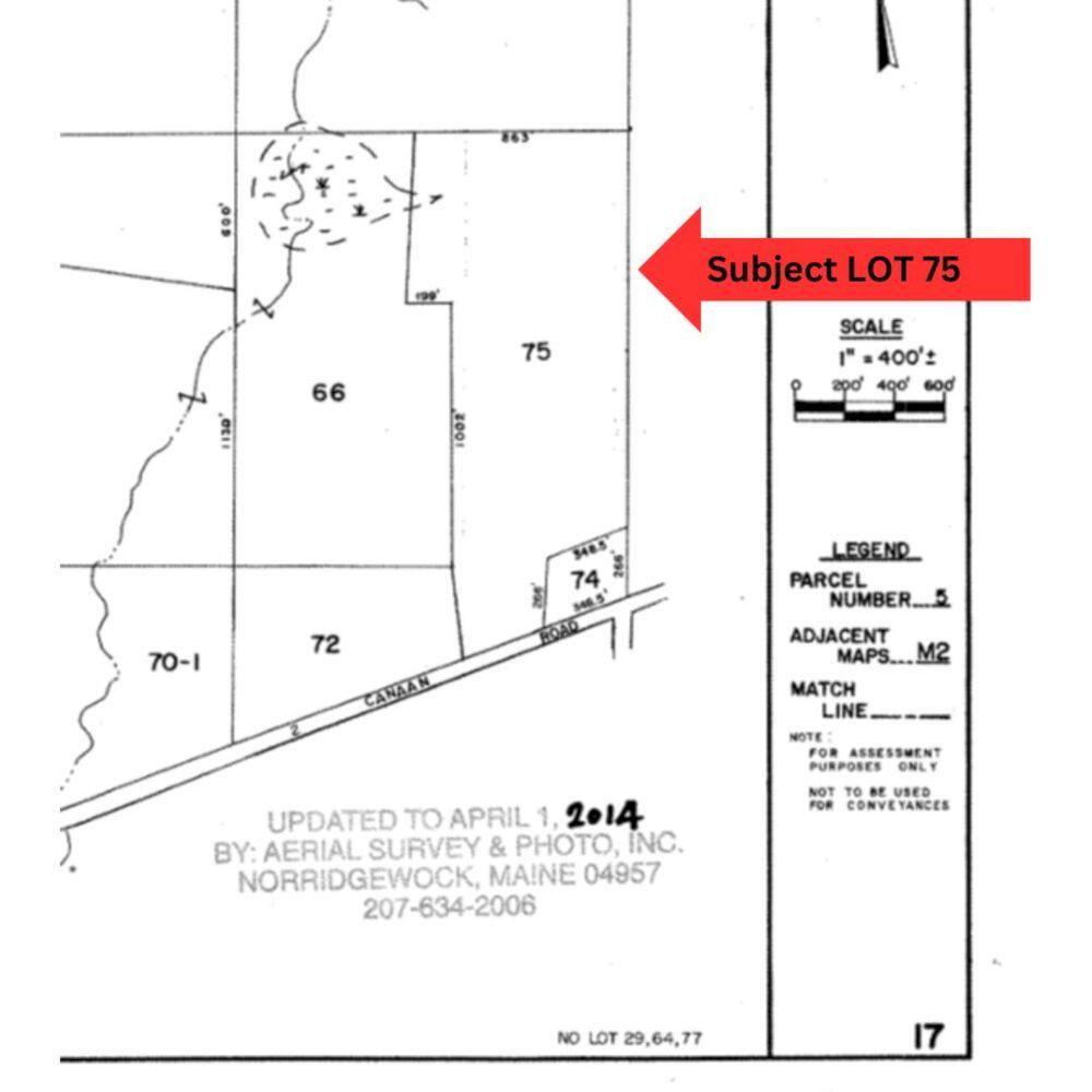 M17-l75 Canaan Road Pittsfield, ME 04967 - Photo 1 of 8 Subject LOT 75