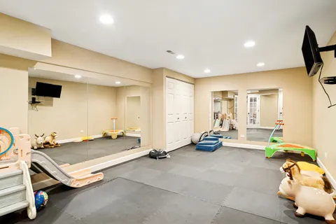 a bedroom with furniture and a couch