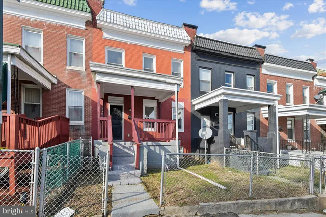front view of a brick building