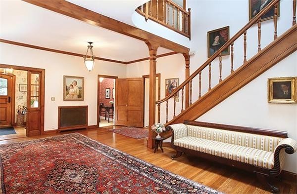 75 Sargent Road Brookline, MA 02445 - Photo 2 of 19 a view of an entryway with a workspace