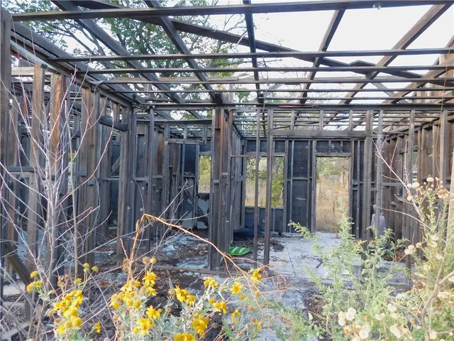 a view of a lake from a yard