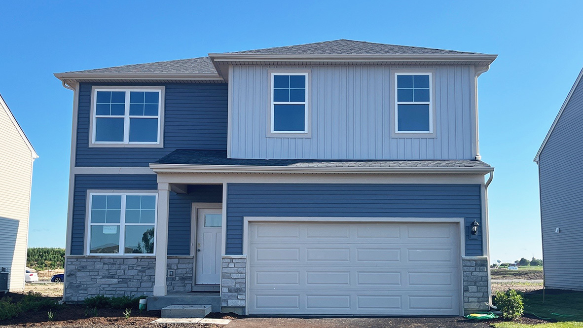 a front view of a house