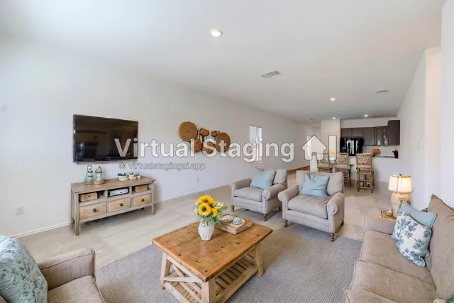 a view of a backyard with plants and garden