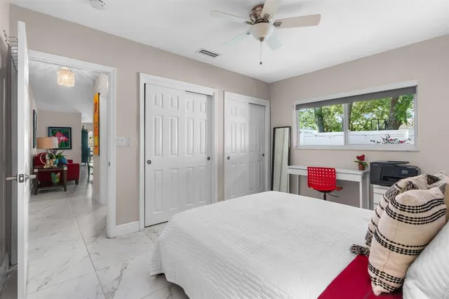 a building view with a outdoor seating space