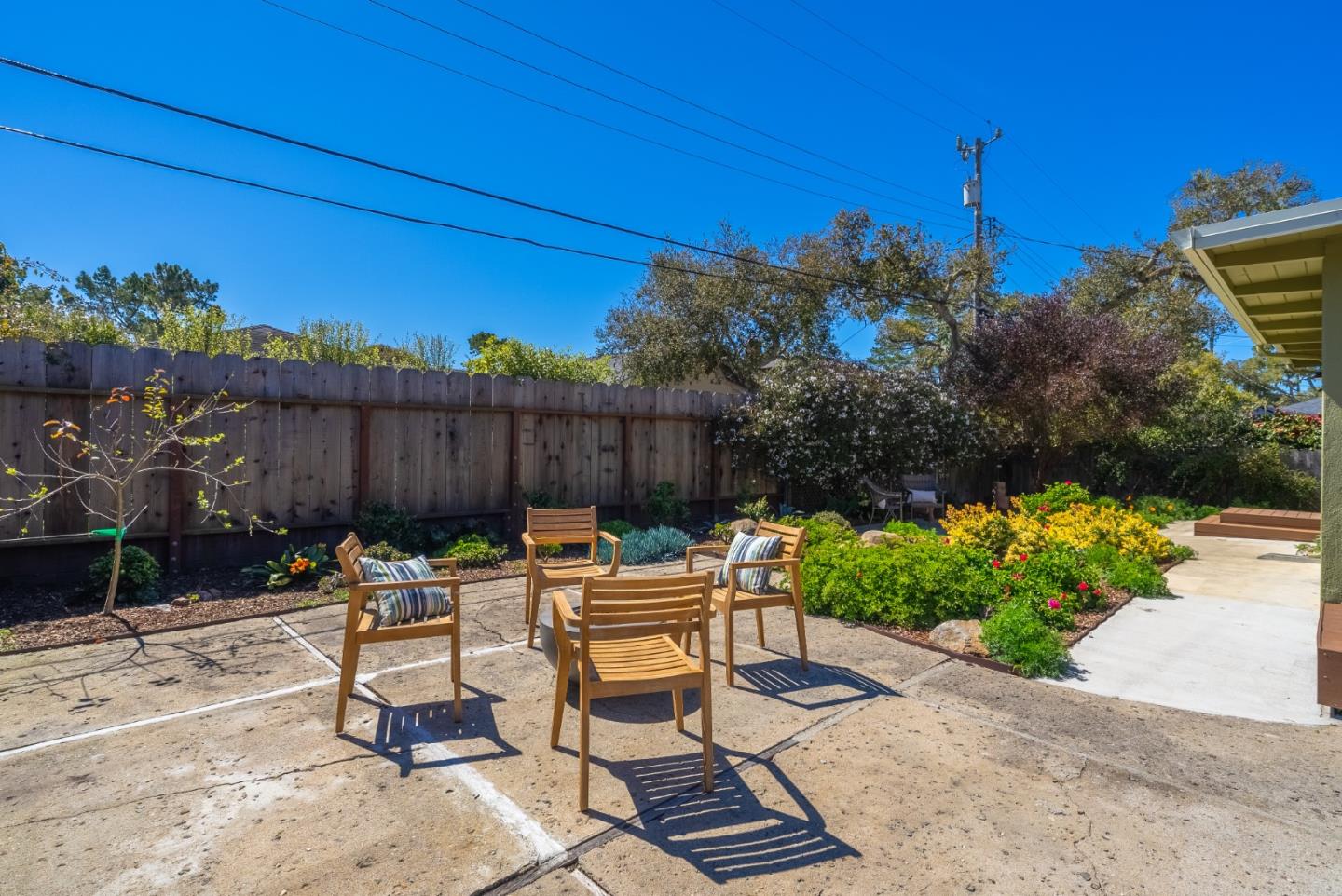 743 Marino Pines Road Pacific Grove, CA 93950 - Photo 44 of 55 a backyard of a house with outdoor seating