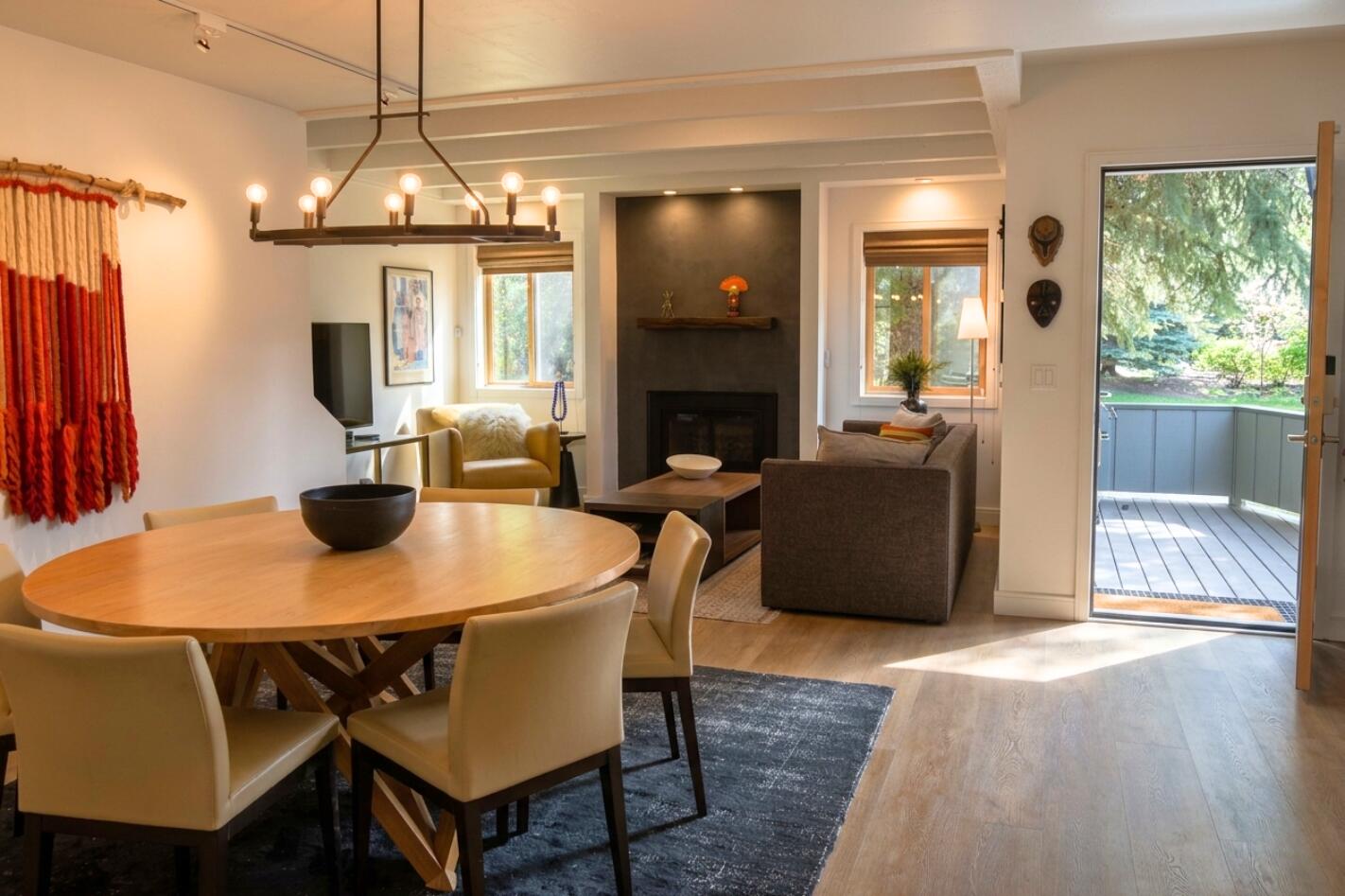 100 Pinewood Lane, Unit 100 Ketchum, ID 83340 - Photo 3 of 16 Dining Living and Entry Spring