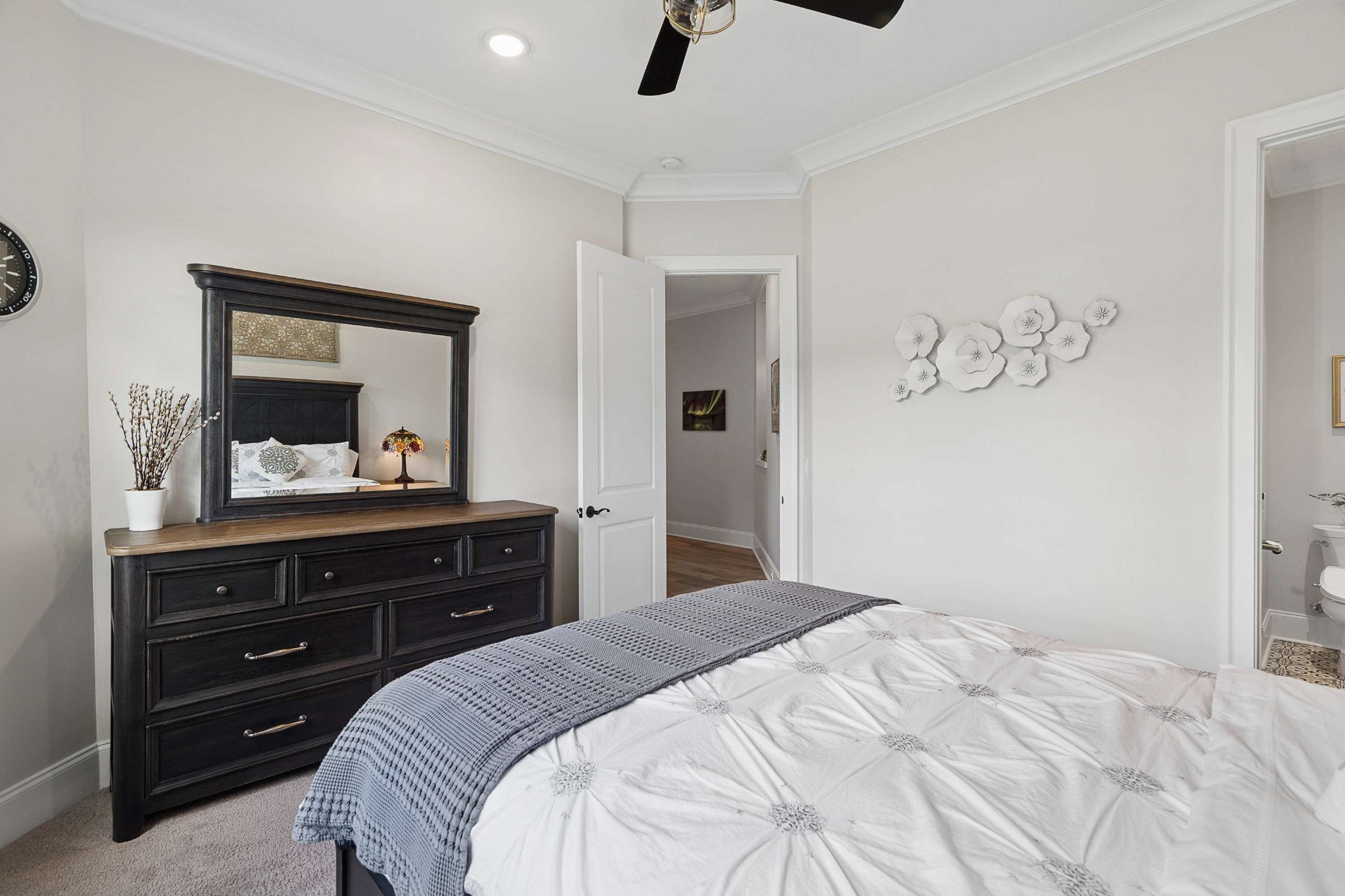 6004 Lookaway Circle Franklin, TN 37067 - Photo 43 of 71 a bedroom with a bed and a mirror on dresser