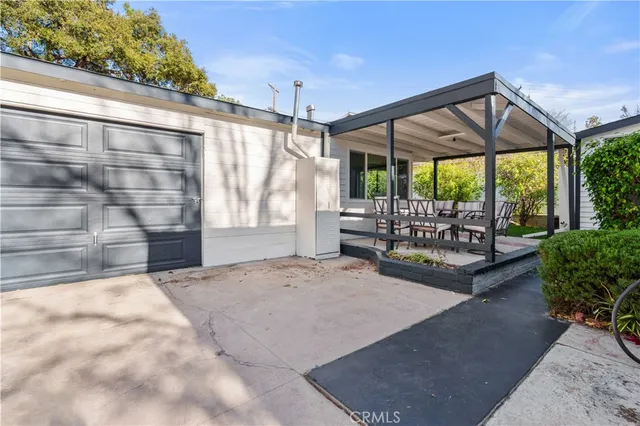 a view of an outdoor sitting area