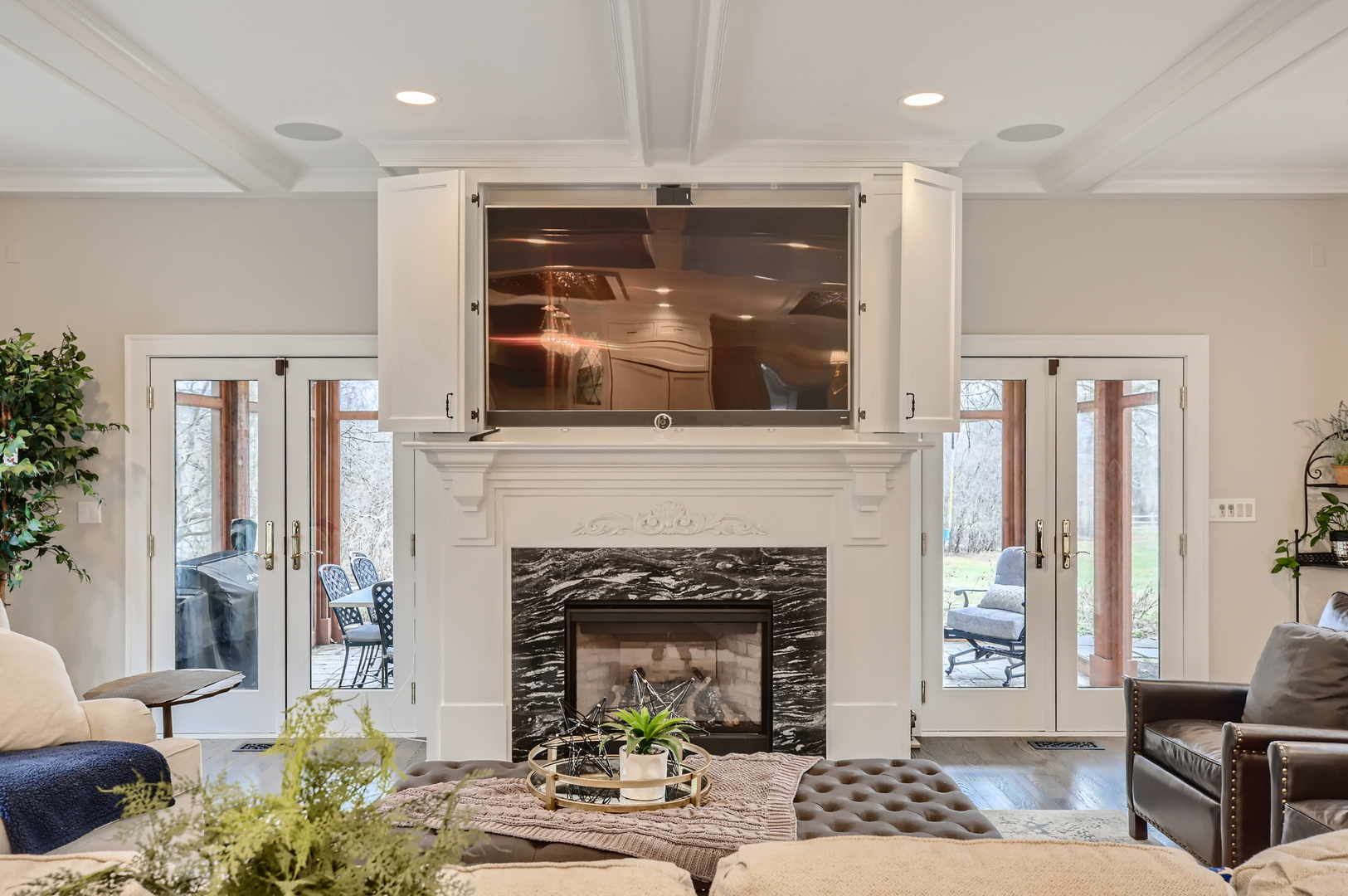 407 Brierhill Road Deerfield, IL 60015 - Photo 26 of 34 a living room with furniture and a fireplace
