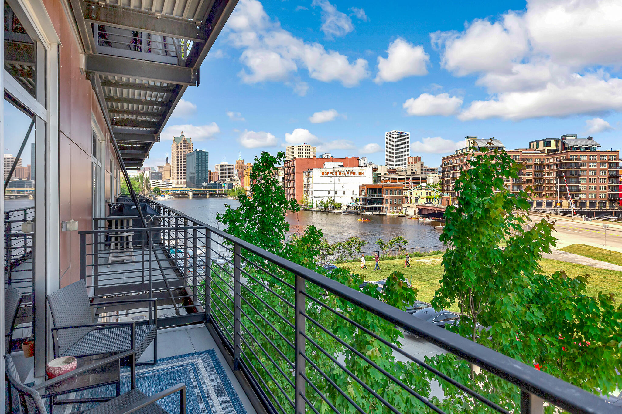 106 West Seeboth Street, Unit 303 Milwaukee, WI 53204 - Photo 1 of 1 View from Balcony_Point 303