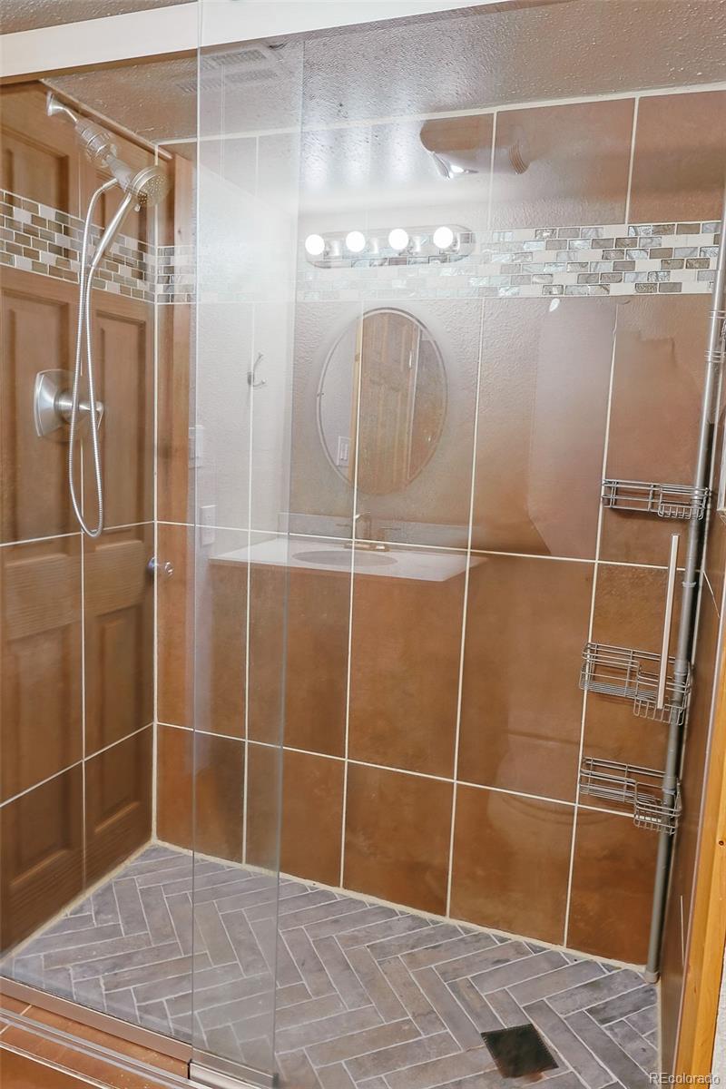 5237 South Olive Road Evergreen, CO 80439 - Photo 25 of 31 a bathroom with a shower