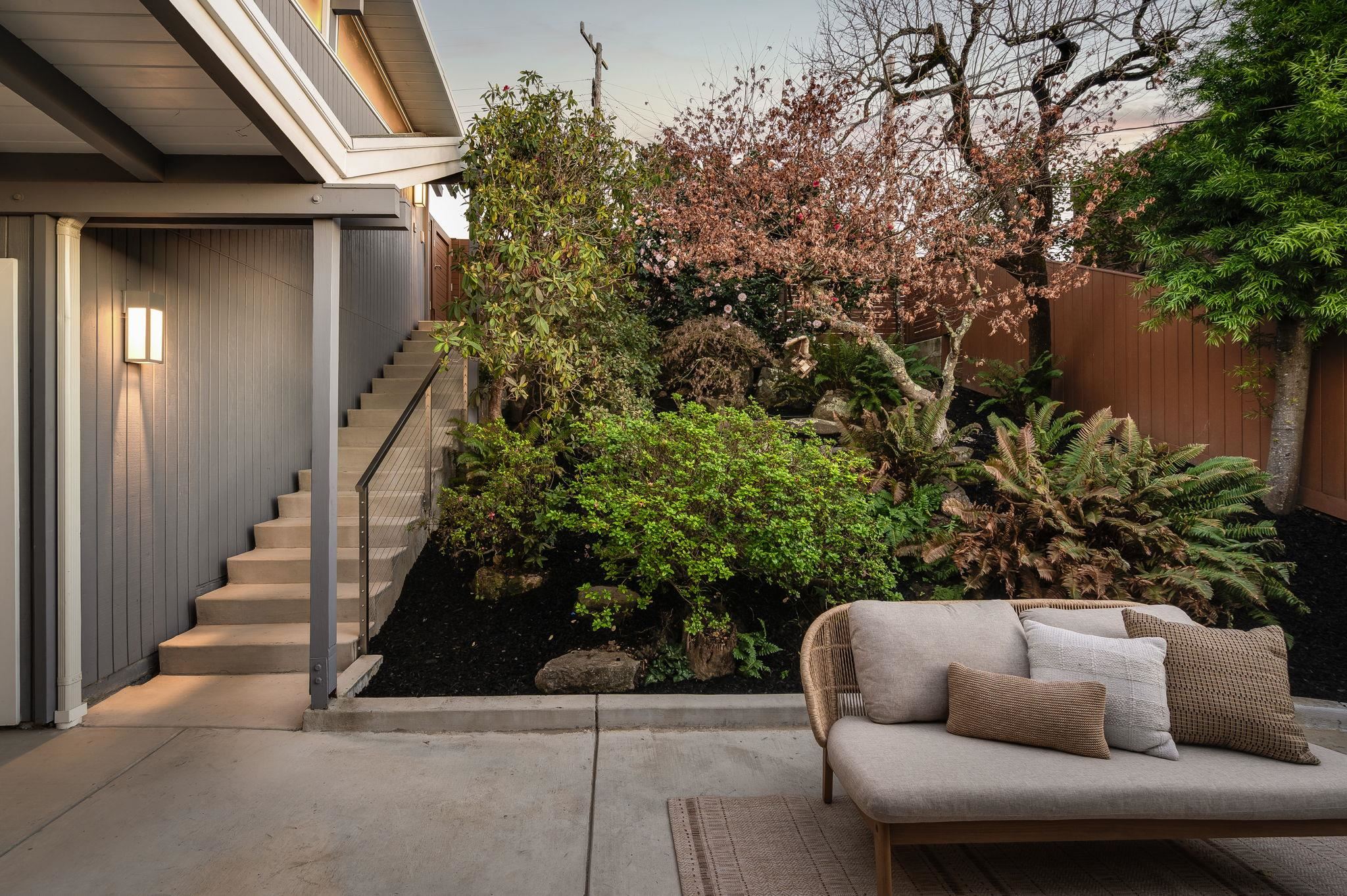 1468 Summit Road Berkeley, CA 94708 - Photo 5 of 59 Fenced backyard featuring stairs and a patio area