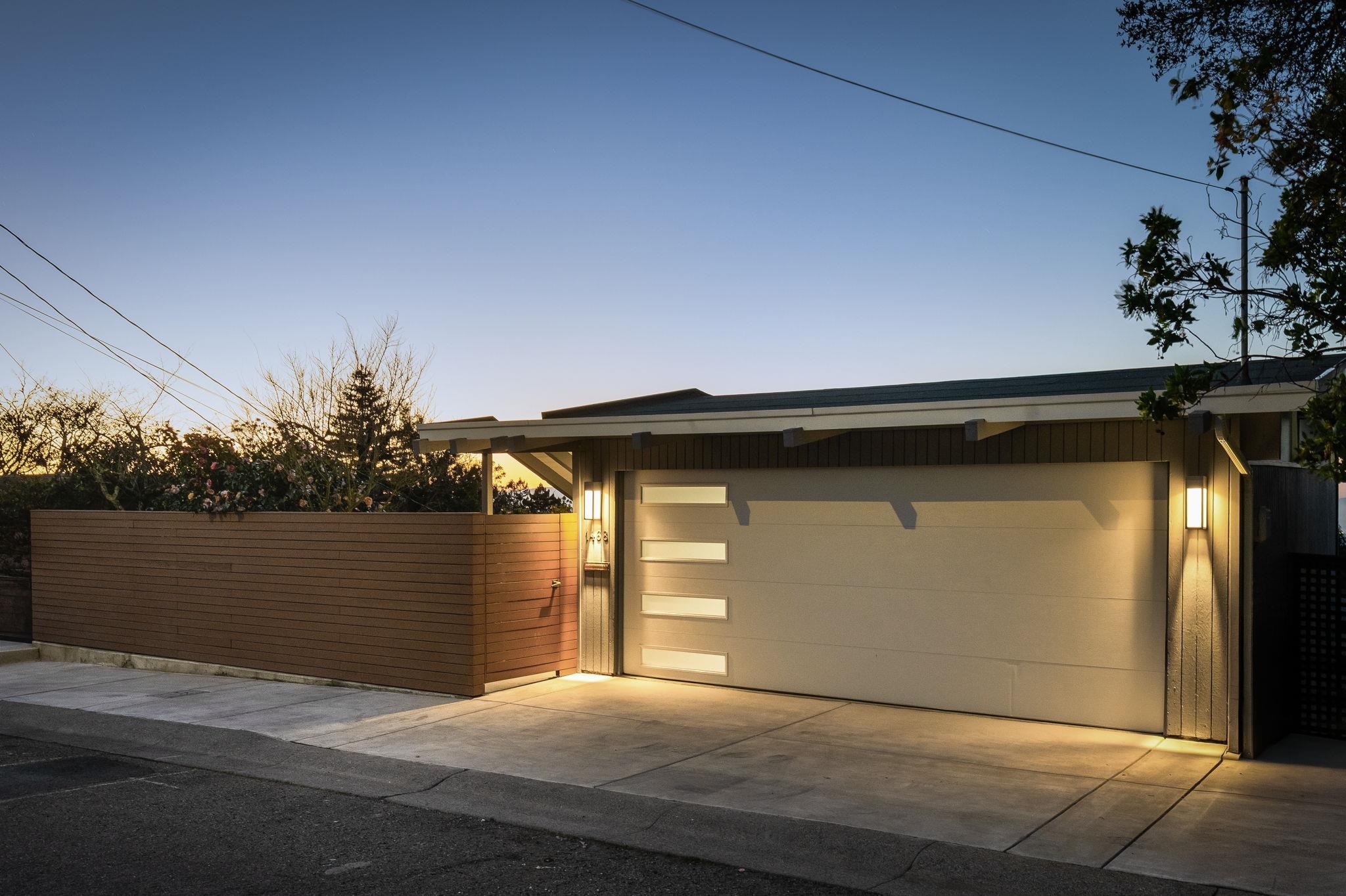 1468 Summit Road Berkeley, CA 94708 - Photo 50 of 59 View of garage at dusk