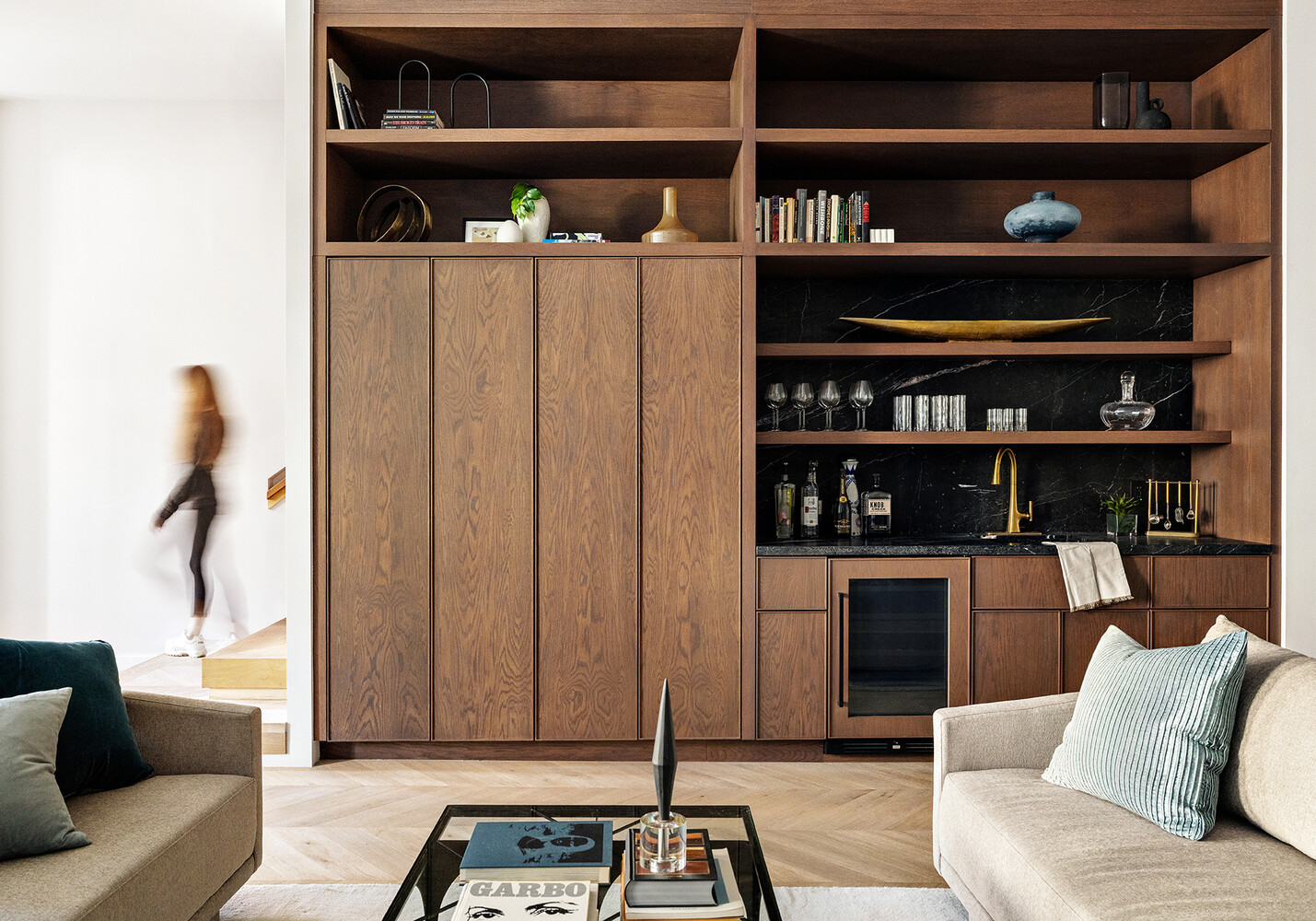 436 West 20th Street Manhattan, NY 10011 - Photo 3 of 24 a living room with furniture a walk in closet and a window