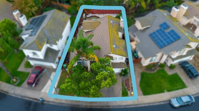 a bird view of a house