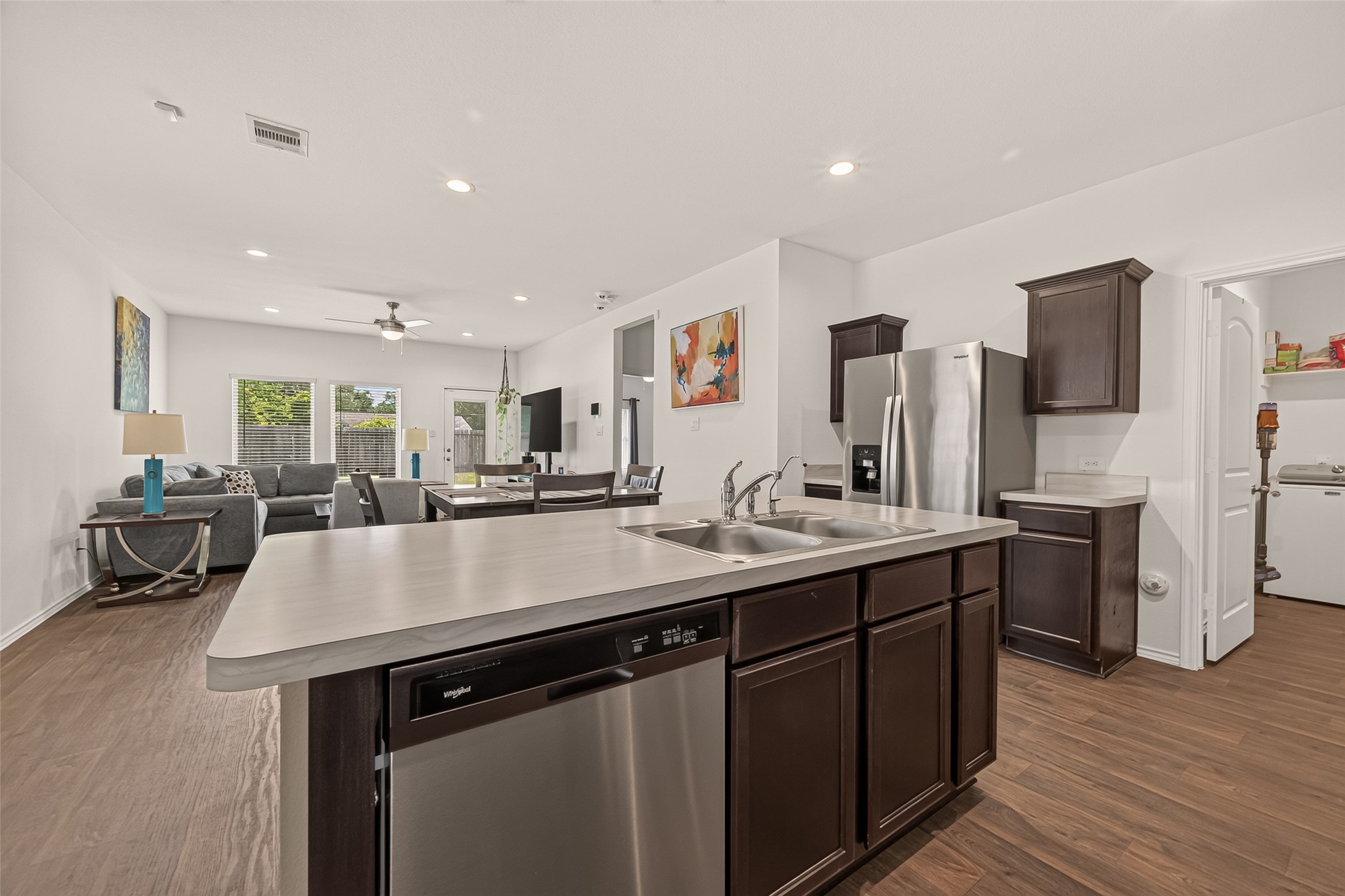 22446 Forest Gorge Lane Spring, TX 77373 - Photo 13 of 40 Kitchen overlooks the living area.