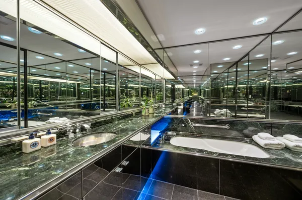 a kitchen with stainless steel appliances lots of counter space