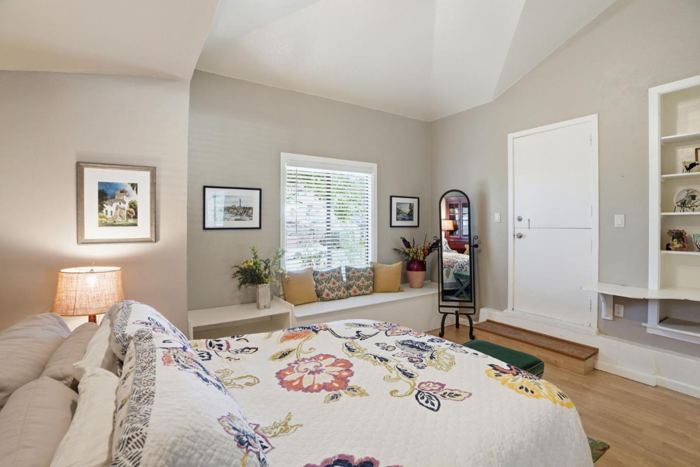 329 Stuart Avenue Pacific Grove, CA 93950 - Photo 21 of 33 a bedroom with a bed and a dresser next to a window