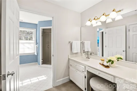 a bathroom with a toilet a sink a tub and mirror