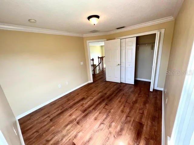 a view of a swimming pool and an outdoor space