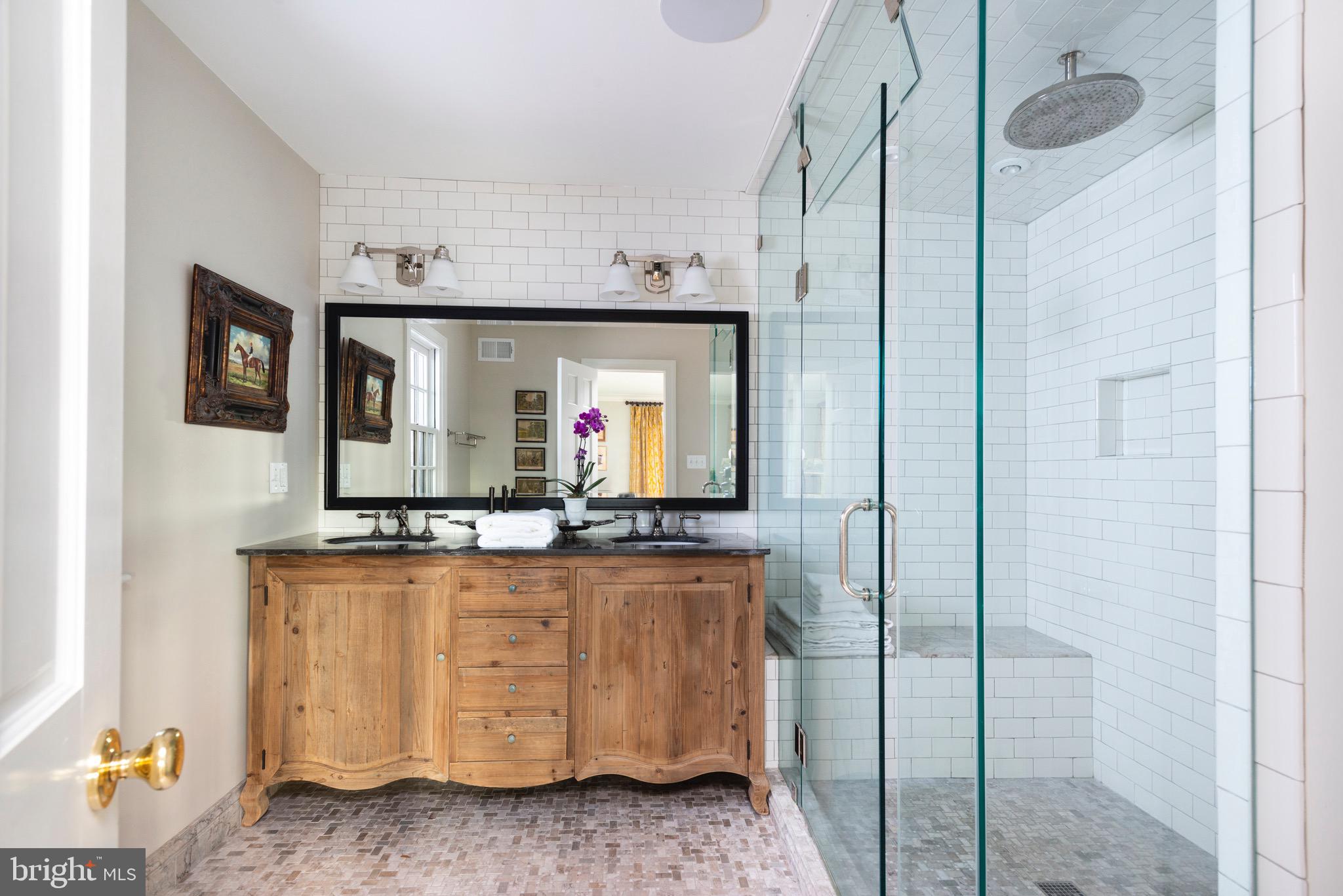 9474 Foxville Road Warrenton, VA 20186 - Photo 22 of 42 Primary Bathroom with Marble and Steam Shower