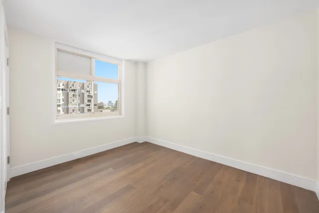 an empty room with a window