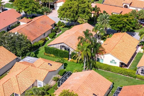 an aerial view of multiple house