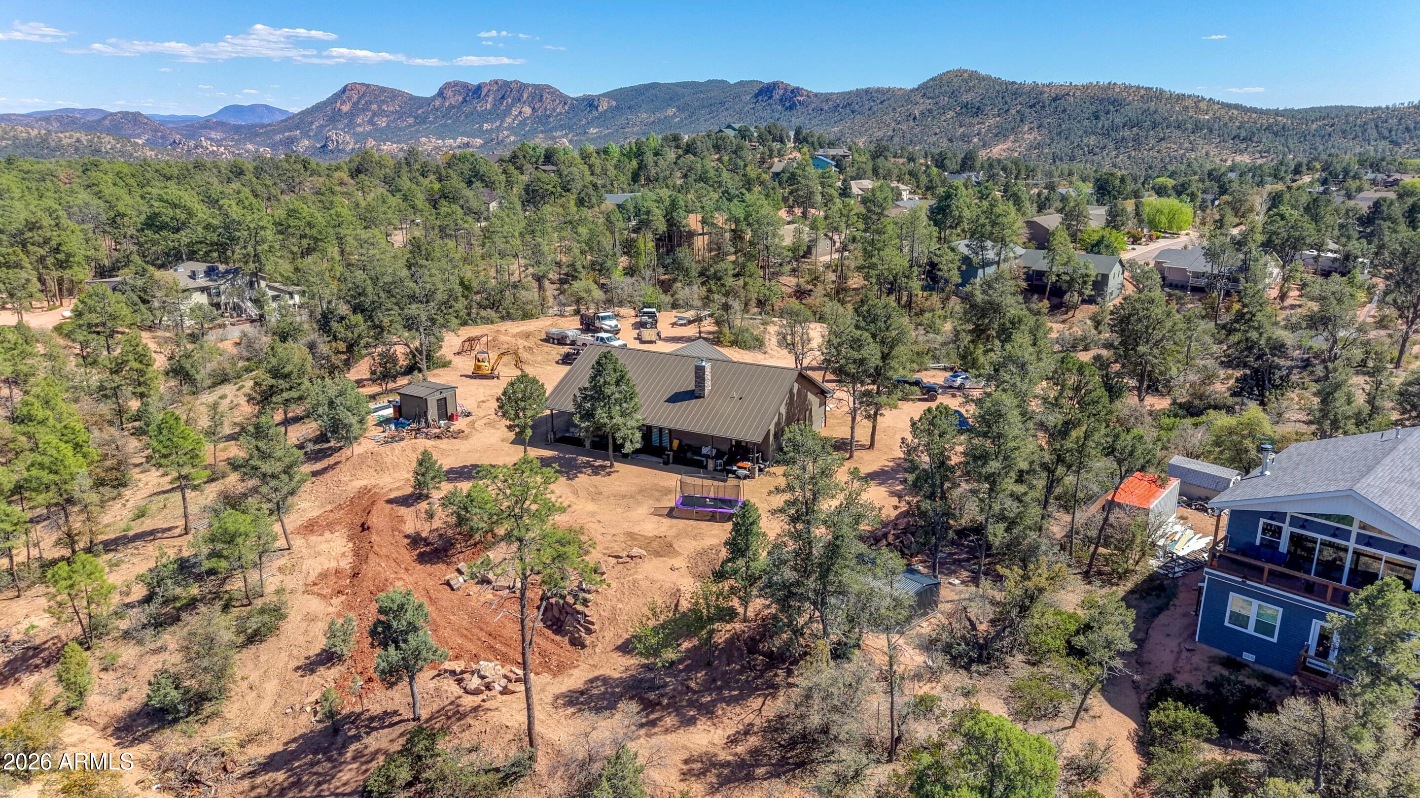 1206 East Bolivar Street Payson, AZ 85541 - Photo 33 of 43 an aerial view of a house with a mountain