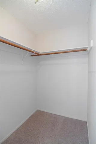 a view of small space with racks on the wall