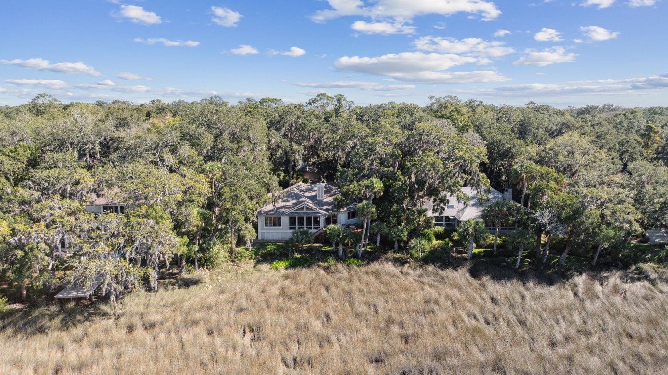 106 Sea Marsh Road Fernandina Beach, FL 32034 - Photo 42 of 42 Aerial View of Rear of House from Marsh