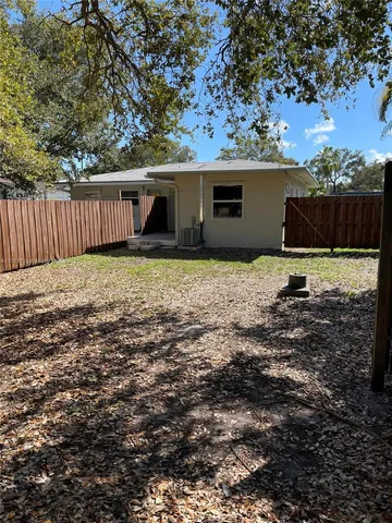 a backyard of a house