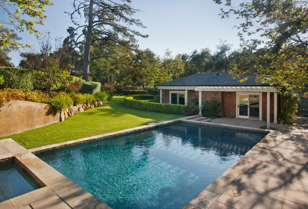 730 Arcady Road Santa Barbara, CA 93108 - Photo 14 of 15 a view of a house with pool and a yard