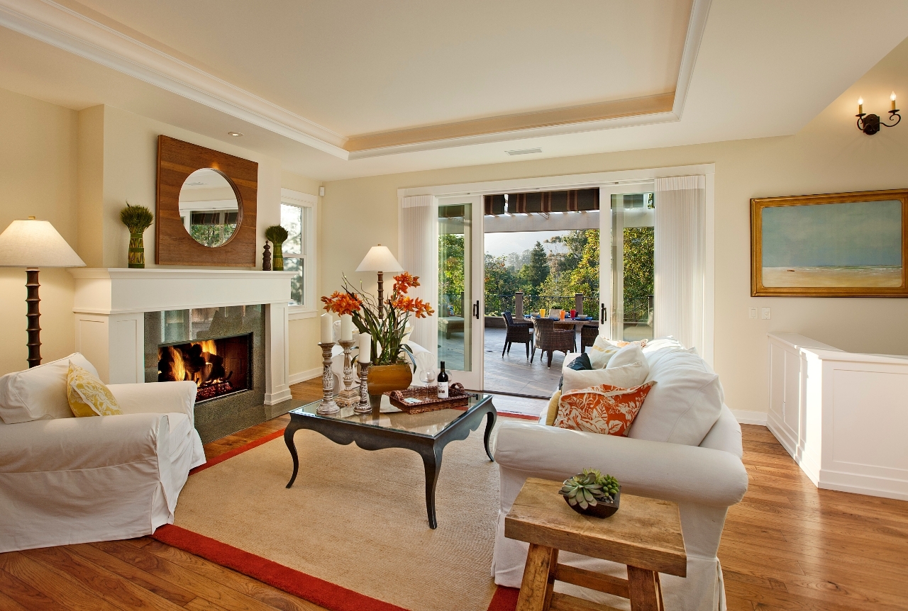 730 Arcady Road Santa Barbara, CA 93108 - Photo 2 of 15 a living room with furniture a fireplace and a potted plant