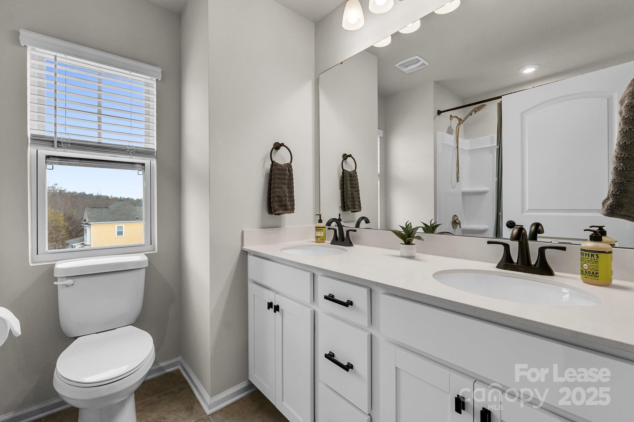 16764 Summers Walk Boulevard Davidson, NC 28036 - Photo 23 of 26 a bathroom with a toilet a sink and mirror