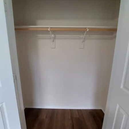a close view of closet