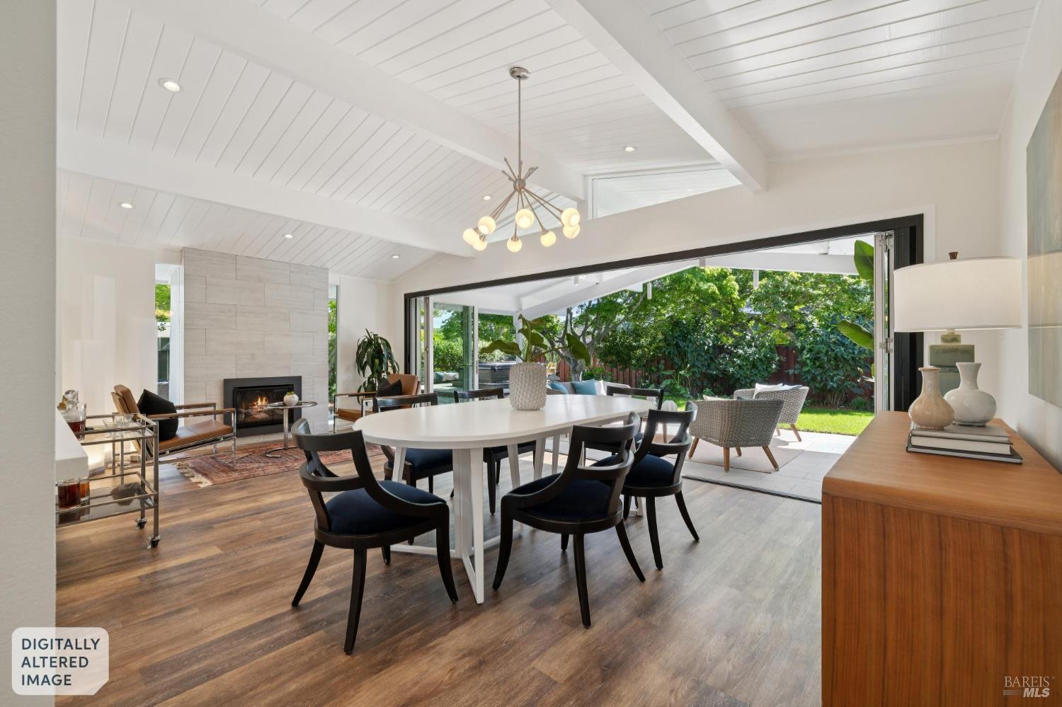 839 Greenberry Lane San Rafael, CA 94903 - Photo 20 of 57 a view of a dining room with furniture window and wooden floor