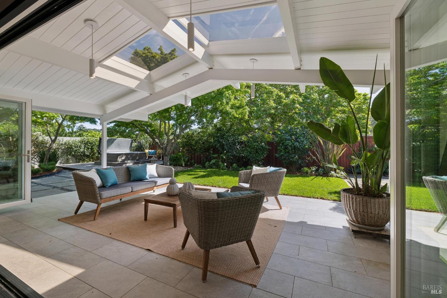 839 Greenberry Lane San Rafael, CA 94903 - Photo 23 of 57 a backyard of a house with outdoor seating