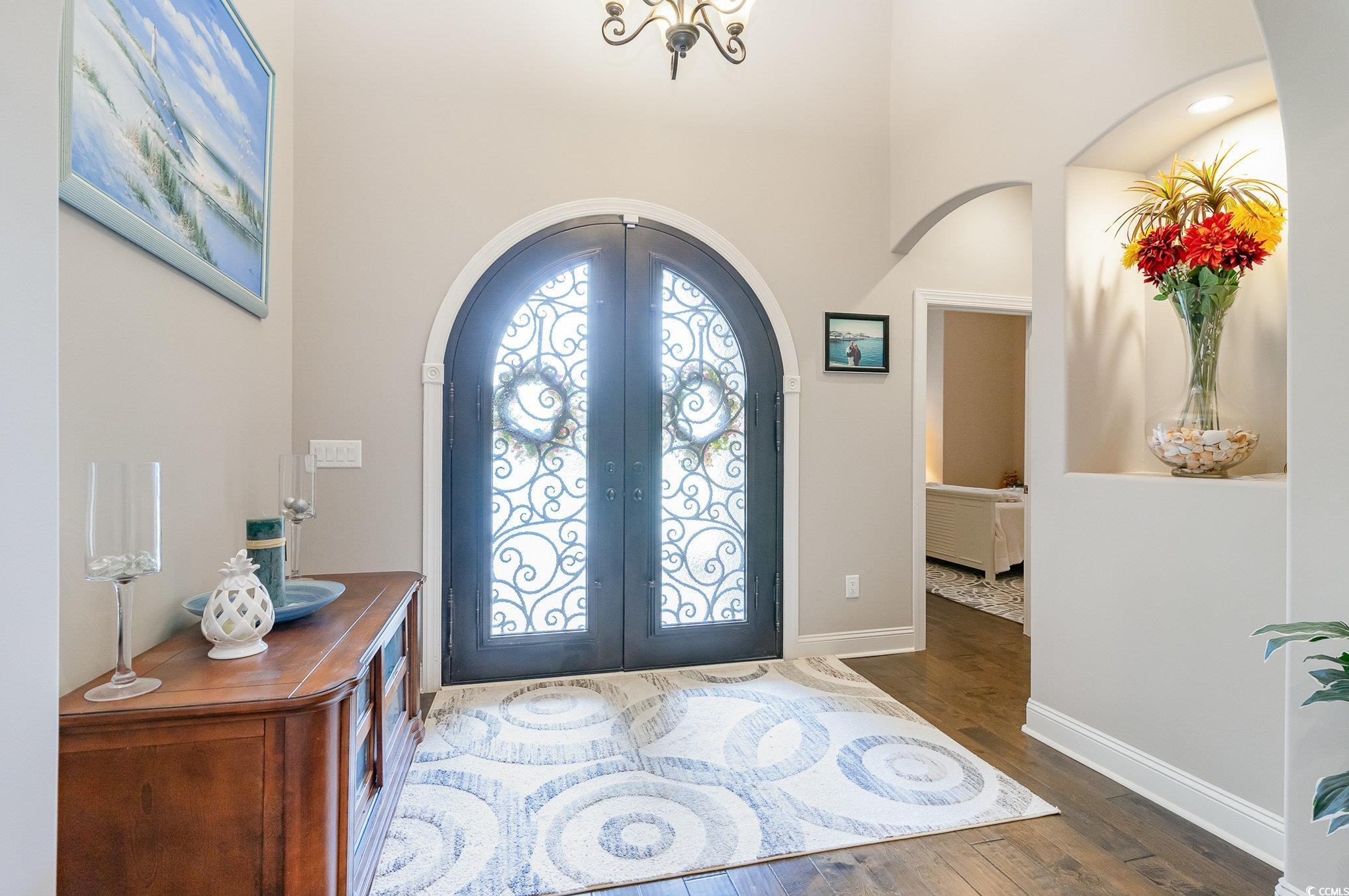4049 Captiva Row Myrtle Beach, SC 29579 - Photo 3 of 40 Foyer featuring french doors, baseboards, arched w