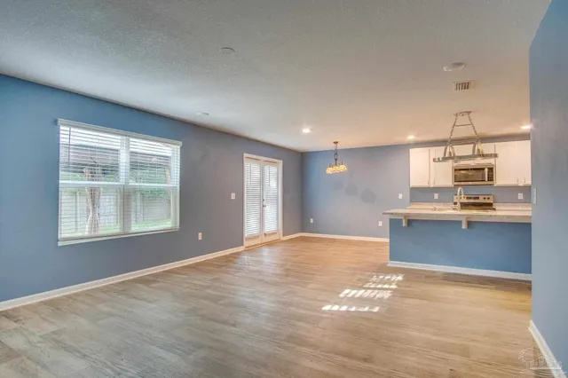 a view of kitchen and window