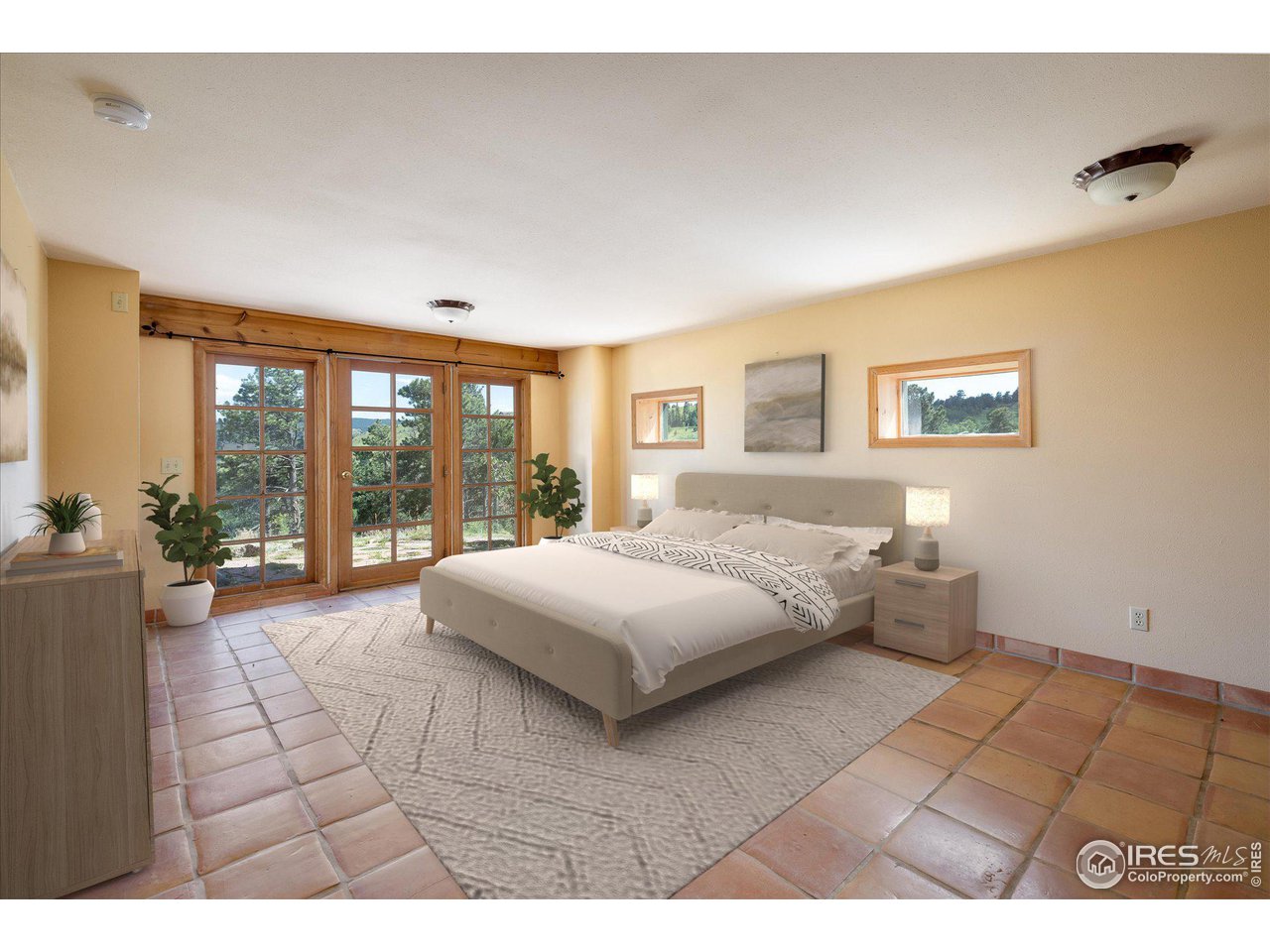 78 Old Post Office Road Boulder, CO 80302 - Photo 19 of 25 a bedroom with a large bed and a large window