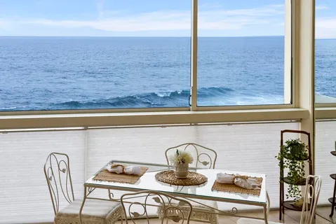 a close view of dining table