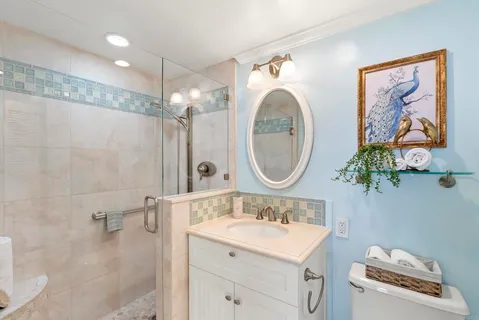 a view of a city and a mountain view