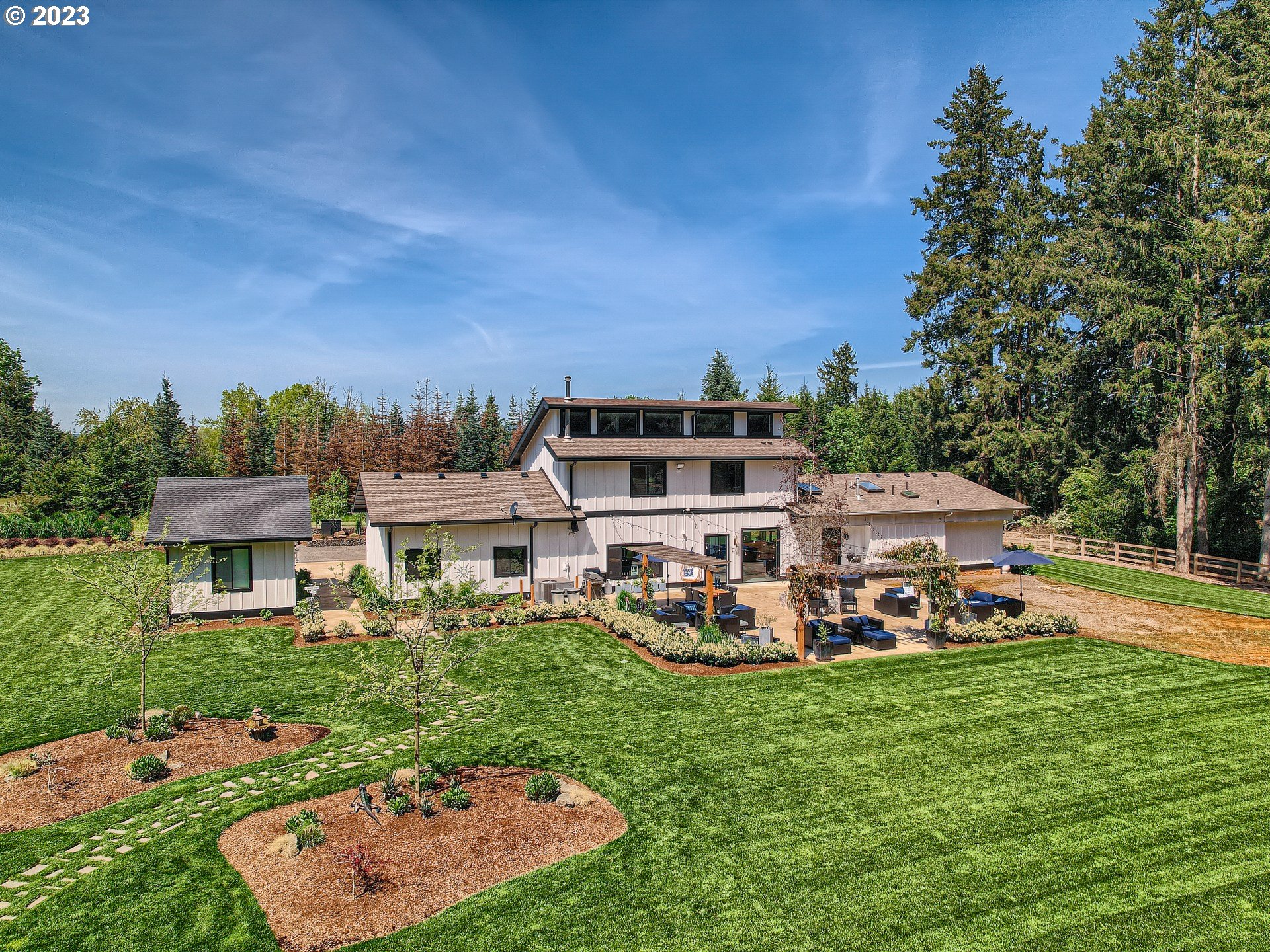 15631 Northeast Becke Road Aurora, OR 97002 - Photo 40 of 47 an aerial view of a house with garden space and street view