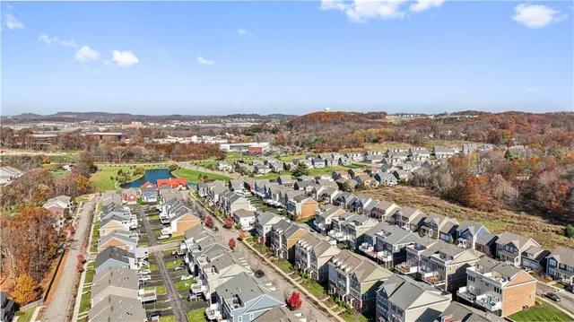 an aerial view of multiple house